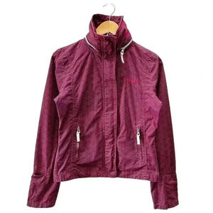 Bench Windbreaker Barbecue Jacket Cropped Lightweight Fuschia Pink Black Medium